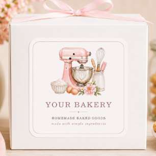 Étiquette de produit de mélangeur de gâteau de bou