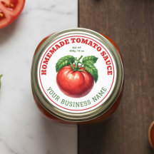 Étiquette de produit de mise en conserve de sauce