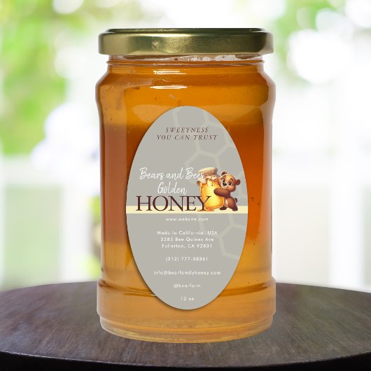 Étiquette de Produit de Nid d'Abeille de Pot de Mi