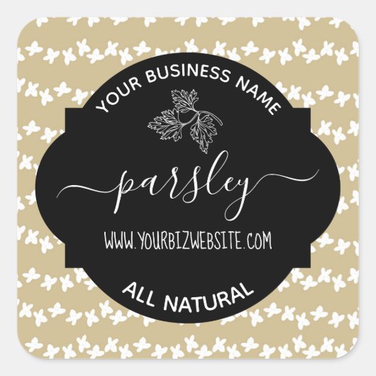 Étiquette de produit de pot d'herbes et d'épices (Devant)