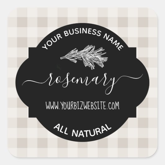 Étiquette de produit de pot d'herbes et d'épices (Devant)