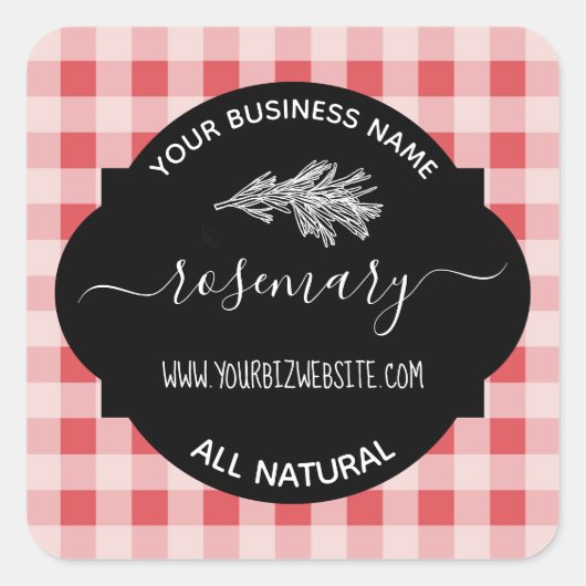 Étiquette de produit de pot d'herbes et d'épices (Devant)