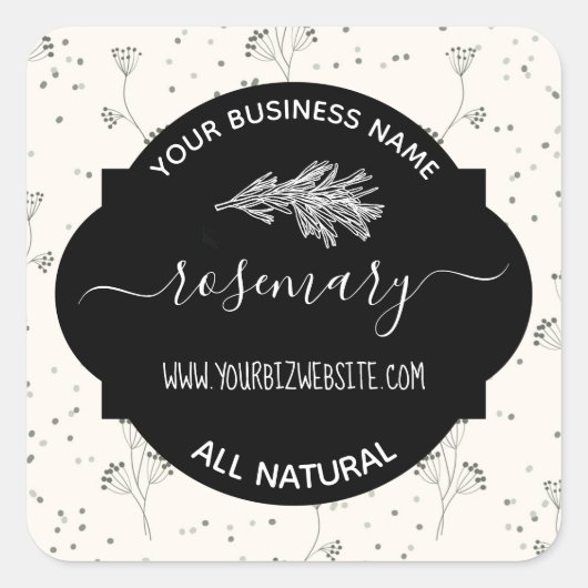 Étiquette de produit de pot d'herbes et d'épices (Devant)