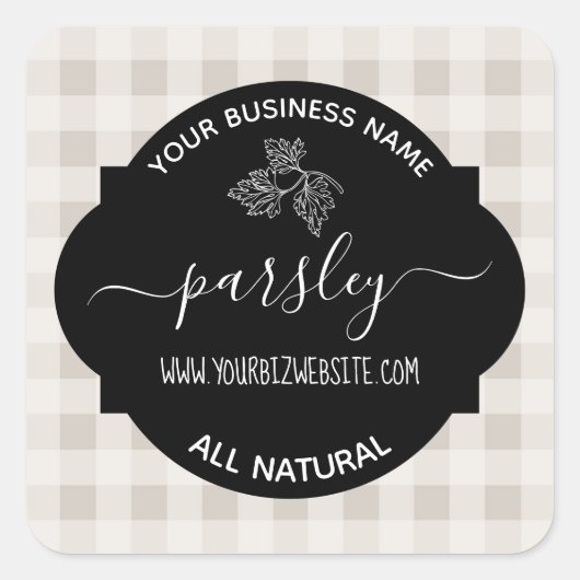 Étiquette de produit de pot d'herbes et d'épices (Devant)