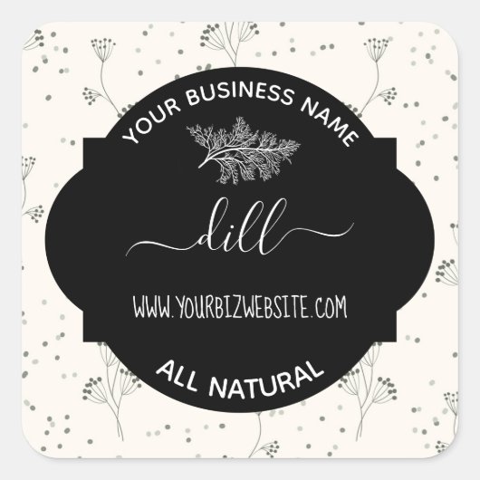 Étiquette de produit de pot d'herbes et d'épices (Devant)