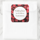 Étiquette de produit de sauce aux canneberges (Sac)