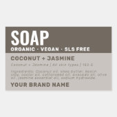 Étiquette de produit de savon artisanal (Devant)