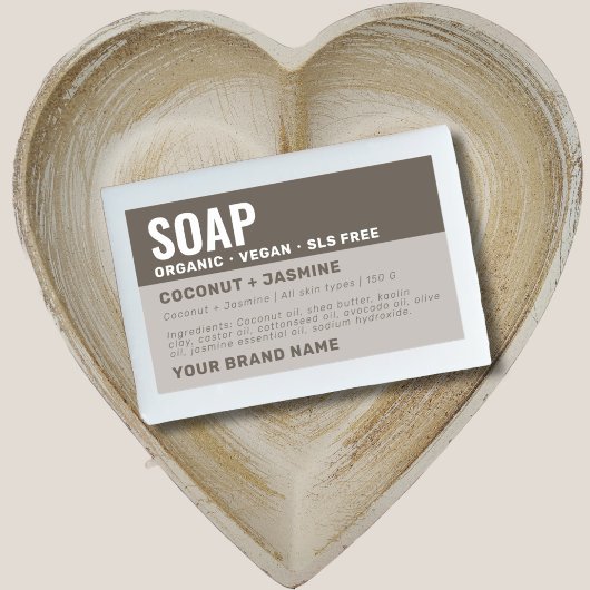 Étiquette de produit de savon artisanal