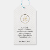 Étiquette de produit de savon artisanal moderne or (Dos)