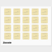 Étiquette de produit de script de vanille jaune mo (Feuille)