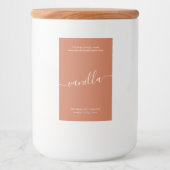 Étiquette de produit de script en terre cuite mode (Devant)