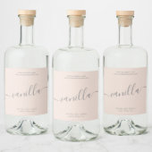 Étiquette de produit de script rose vif moderne (Bouteilles)