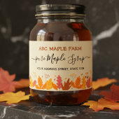 Étiquette de produit de sirop d'érable Feuille