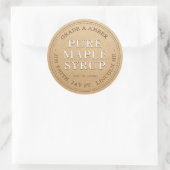 Étiquette de produit de sirop d'érable (Kraft) (Sac)