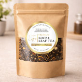 Étiquette de produit de thé en feuilles libres Log