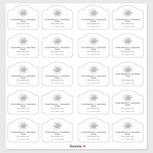 Étiquette de produit de typographie de logo simple (Feuille)