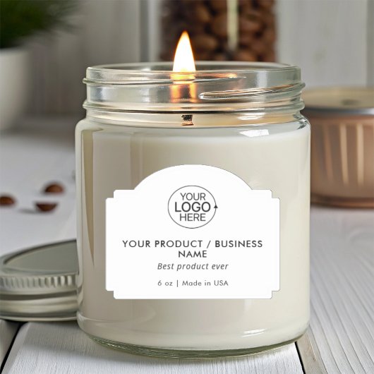 Étiquette de produit de typographie de logo simple