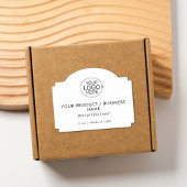 Étiquette de produit de typographie de logo simple