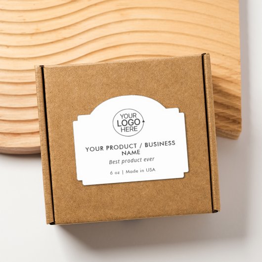 Étiquette de produit de typographie de logo simple