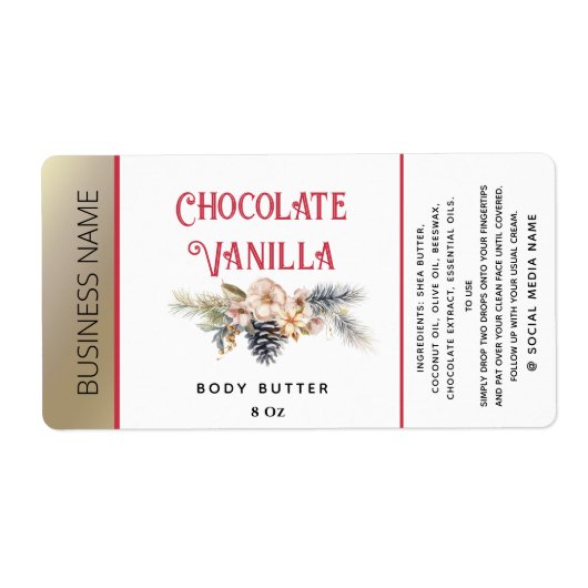 Étiquette de produit de typographie de vacances mo (Devant)