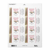 Étiquette de produit de typographie de vacances mo (Feuille entière)