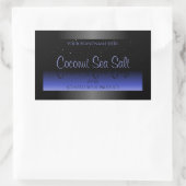 Étiquette de produit dégradé noir et bleu Parties  (Sac)