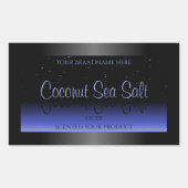 Étiquette de produit dégradé noir et bleu Parties  (Devant)