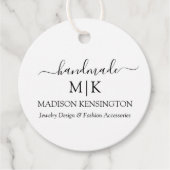 Étiquette de produit d'entreprise pour monogramme  (Devant)