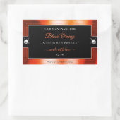 Étiquette de produit des brillants orange noir (Sac)