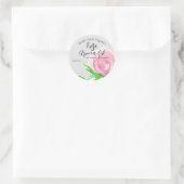 Étiquette de produit d'huile essentielle de rose (Sac)