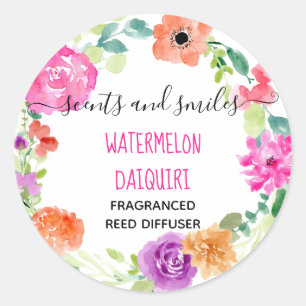 Étiquette de produit Diffuseur de roseaux de marqu