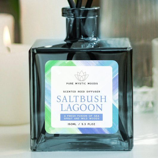 Étiquette de produit du diffuseur abstrait de rose