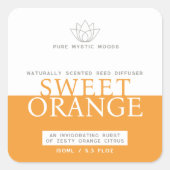 Étiquette de produit du diffuseur d'agrumes orange (Devant)