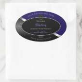 Étiquette de produit du logo en argent foncé bleu  (Sac)