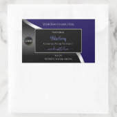 Étiquette de produit du logo en argent foncé bleu (Sac)