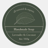 Étiquette de produit du logo moderne Dark Green (Devant)