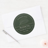 Étiquette de produit du logo moderne Dark Green (Enveloppe)
