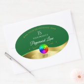 Étiquette de produit du logo Monogram Dark Green W (Enveloppe)