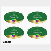 Étiquette de produit du logo Monogram Dark Green W (Feuille)