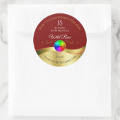 Étiquette de produit du logo Monogramme en or roug (Sac)