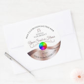 Étiquette de produit du logo or Rose blanc (Enveloppe)