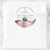 Étiquette de produit du logo or Rose blanc (Sac)