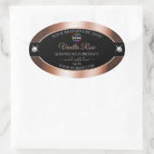 Étiquette de produit Elegance Black Shiny Rose Gol (Sac)