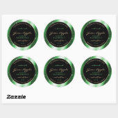 Étiquette de produit Emerald Green Sparkle Parties (Feuille)
