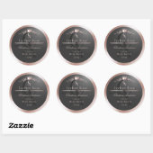 Étiquette de produit en anthracite avec monogramme (Feuille)