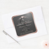 Étiquette de produit en anthracite avec monogramme (Enveloppe)