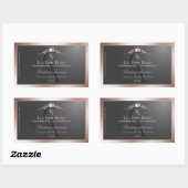 Étiquette de produit en anthracite avec monogramme (Feuille)