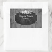 Étiquette de produit en bois gris rustique (Sac)