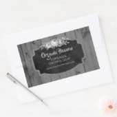 Étiquette de produit en bois gris rustique (Enveloppe)