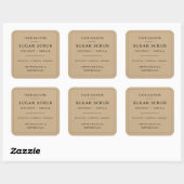 Étiquette de produit en papier kraft simple (Feuille)